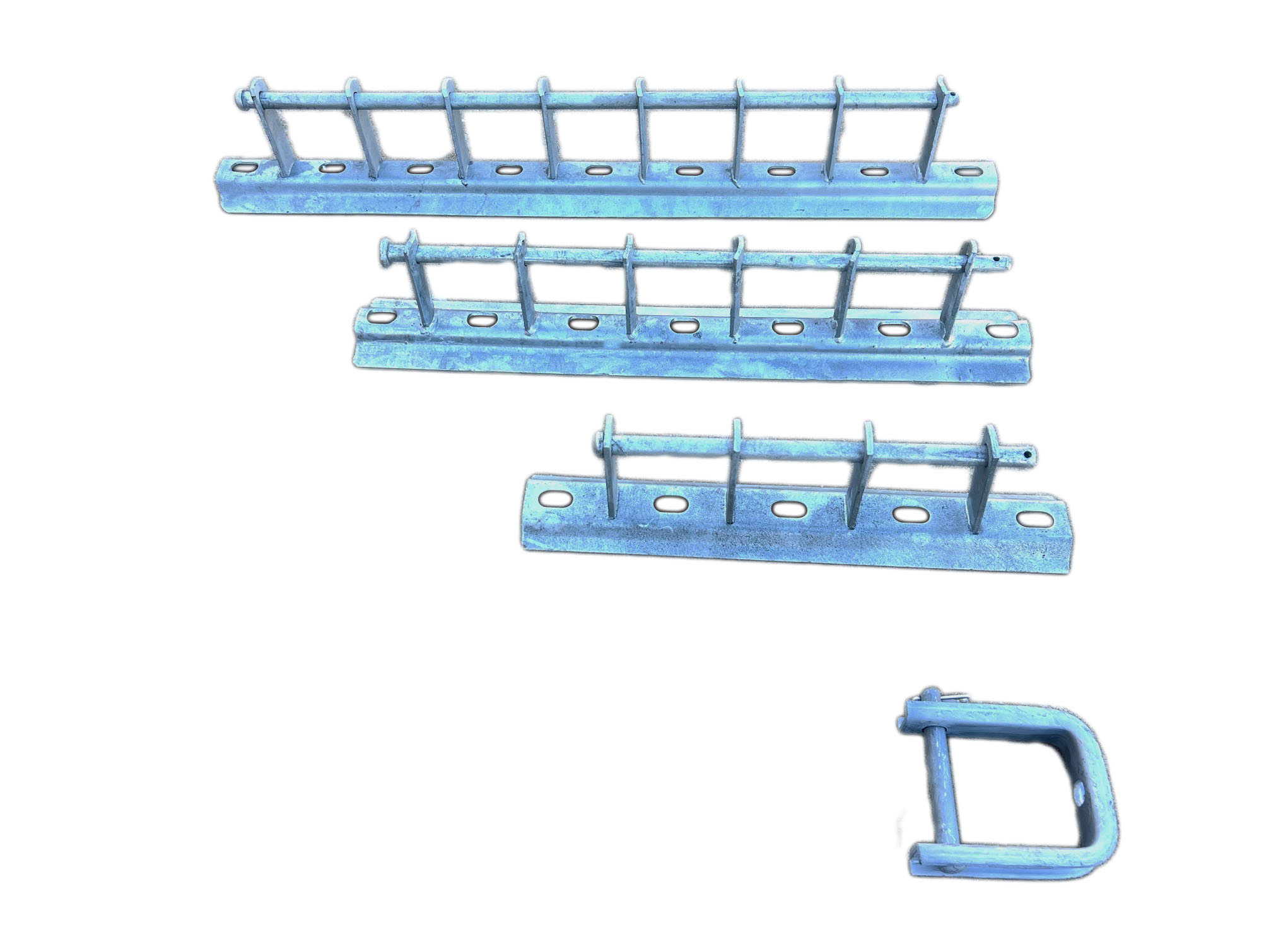 3-WIRE SECONDARY RACK, MEDIUM-DUTY, EXTENDED BACK with 3 ANSI 53-2