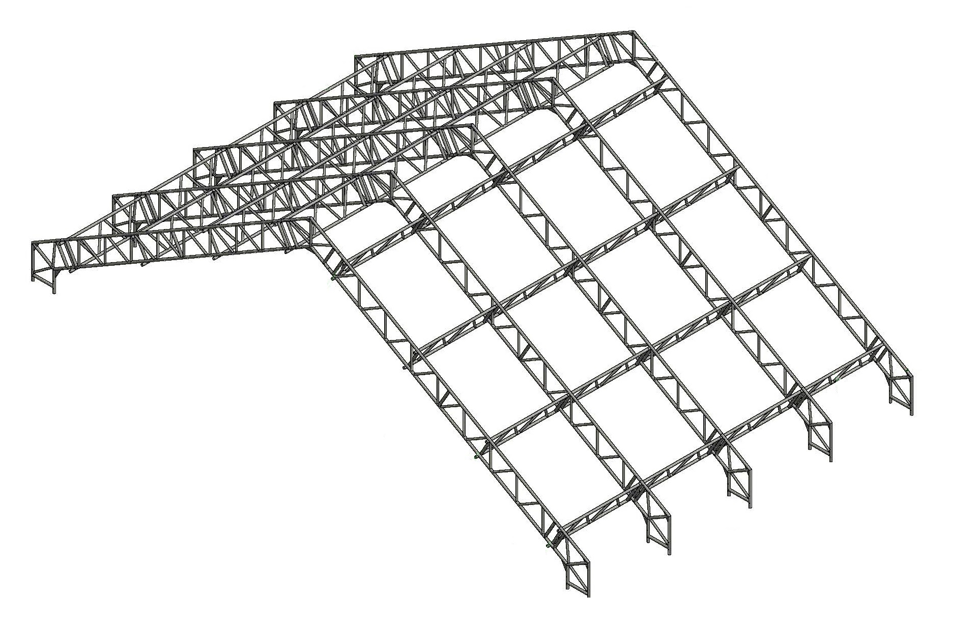 Triangular Frame Scaffolding | Aluminum Truss Scaffold Roof System - Long Spans | by Universal ...
